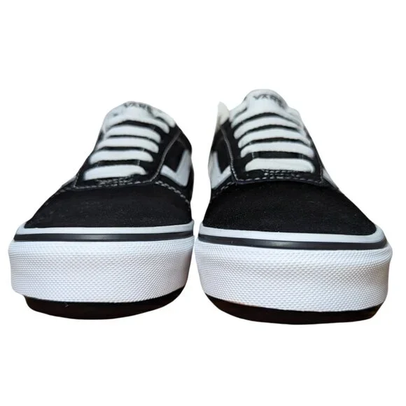 Vans NIB Youth 4 Black & White Ward Low Top Suede Lace Up Sneakers - Picture 8 of 10